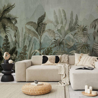 artgeist Wall Mural Leaves 135x101 in - XXL Peel and Stick Self-Adhesive Wallpaper Removable Large Sticker Foil Wall Decor Print Picture Design Nature Botanical Plants Palm Abstract b-C-0854-a-a