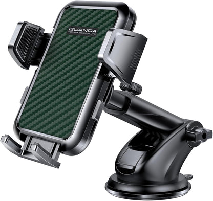 Suction Cup Car Phone Mount for Windshield/Dashboard, Hand Free Mobile Phone Holder for Car, Universal Cell Phone Holder Stand for iPhone 15 14 13 12 Pro Max Samsung Android 【Thick Case Friendly】