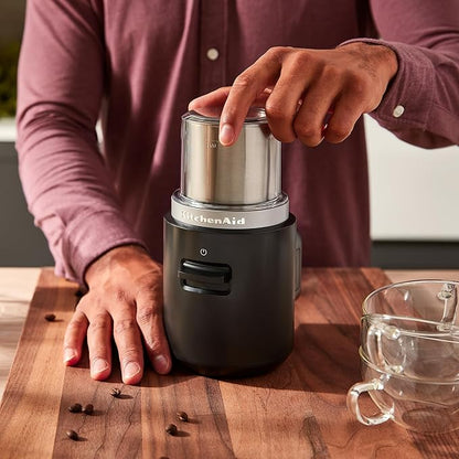 KitchenAid Go™ Cordless Blade Grinder - battery included, KBGR111, Black Matte