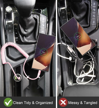 USB A to C Cable Fast Charging 3FT for Car, 2Pack USB Type C Charger Cable for iPhone 16, USB-C Cable Compatible with iPhone 15/Plus/Pro/Pro Max/Samsung Galaxy A10e A20-Pink