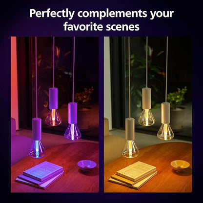 Philips Hue Lightguide TR125 Triangle Smart LED Bulb – Handblown Glass - Color Changing Light - Compatible with Amazon Alexa, Apple HomeKit and Google Assistant - Bluetooth and Hue Bridge Compatible