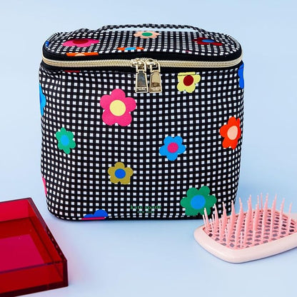 kate spade new york, Insulated Lunch Tote, Small Lunch Cooler, Cute Lunch Bag for Women, Striped Thermal Bag with Double Zipper Close and Carrying Handle, Gingham Garden