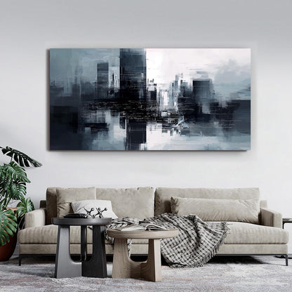Dimpaga Abstract Canvas Wall Art Decorations Large Black and White Canvas Wall Art Decor Modern Abstract Wall Art Prints Decor Pictures For Bedroom Decorations Wall For Living Room Office 24" X 48"
