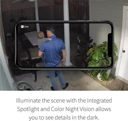 Arlo Essential Security Camera 2K | Outdoor-Indoor | 2nd Gen | Wireless with Spotlight, 2-Way Audio, Color Night Vision, Live Stream, Motion Activation, Real Time Notifications - White, 2 Camera