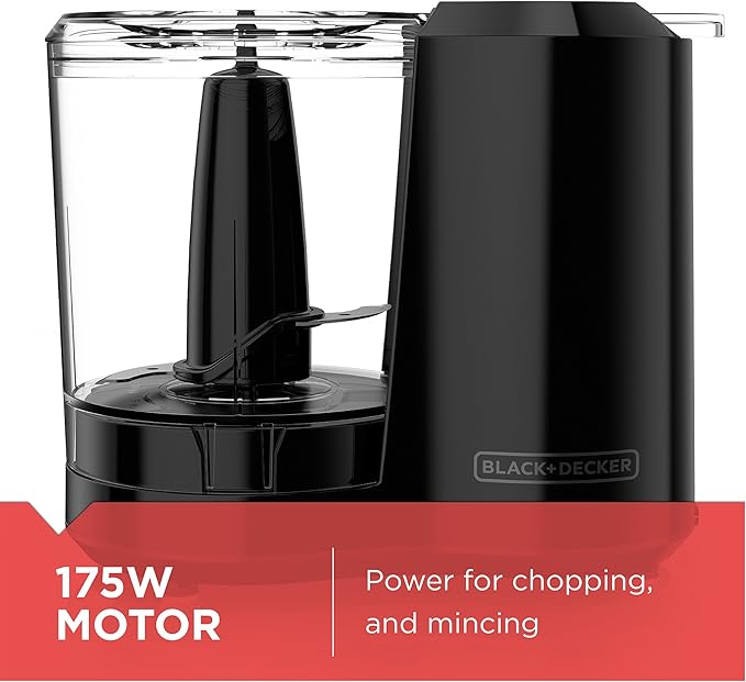 BLACK+DECKER,Improved Assembly,HC300B FreshPrep 3-Cup Electric Food Chopper,capacity,(Pack of 2)