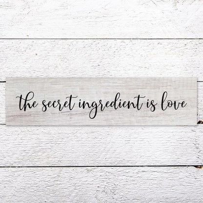 Generic Funny Wood Sign The Secret Ingredient is Love Rustic Wooden Hanging Sign Home Farmhouse Kitchen Wall Decoration 16 x 4 Inch
