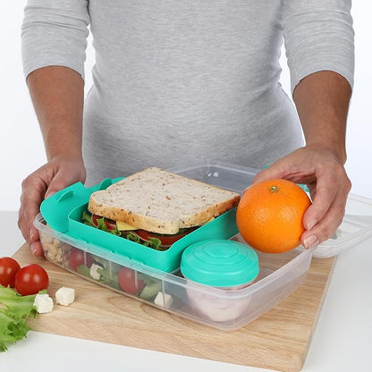Sistema To Go Collection Large Bento Box Plastic Lunch and Food Storage Container