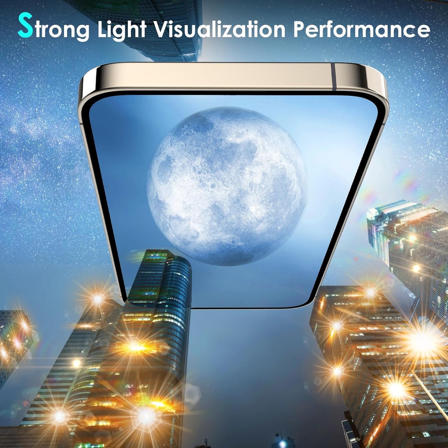 YWXTW Designed for iPhone 15 Pro/iPhone 15 Pro Max Camera Lens Protector Bling, [New Glitter Design] Individual Metal Tempered Glass Camera Cover Accessories Case Friendly (Natural Titanium Glitter)