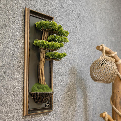 Omnia Artlife Concept Bonsai Art Life Tree Tableau - 5 - Handmade Tree Portrait, Wall Art, Wall Decor, Wallboard