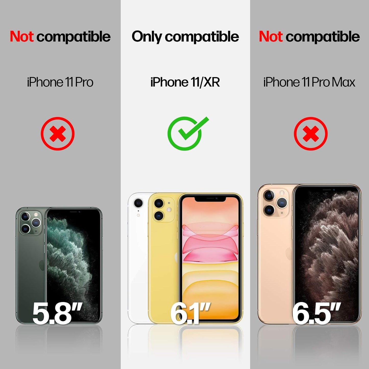 Power Theory Designed for iPhone 11, iPhone XR Privacy Screen Protector Tempered Glass Anti Spy protection [9H Hardness], Easy Install Kit, 99% HD Bubble Free Case Friendly, 2 Pack