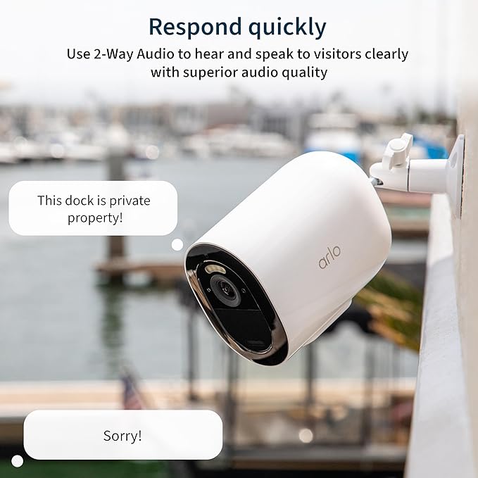 Arlo Go 2 1080p Cellular LTE Security Camera - Wireless Outdoor Camera, Removable Rechargeable Battery, Animal Detection, AI Event Captions, 2-Way Audio, SIM Card Sold Separately