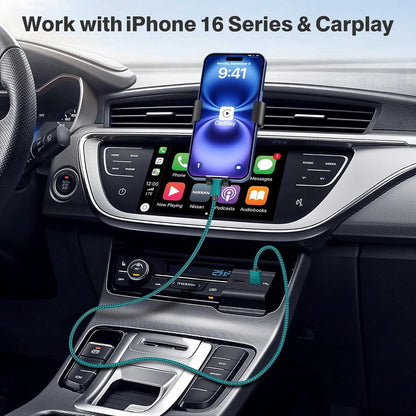 Elebase USB C Car Charger Cable 3 Pack 1.5/3.3/6.6FT,USBC Charging Cord for iPhone 15 16 Max Samsung Galaxy S8 S9 S20 S21 S22 S23 S24 Note 10 20,Moto Play Power G Pro Fast Stylus,Motorola Edge One 5G