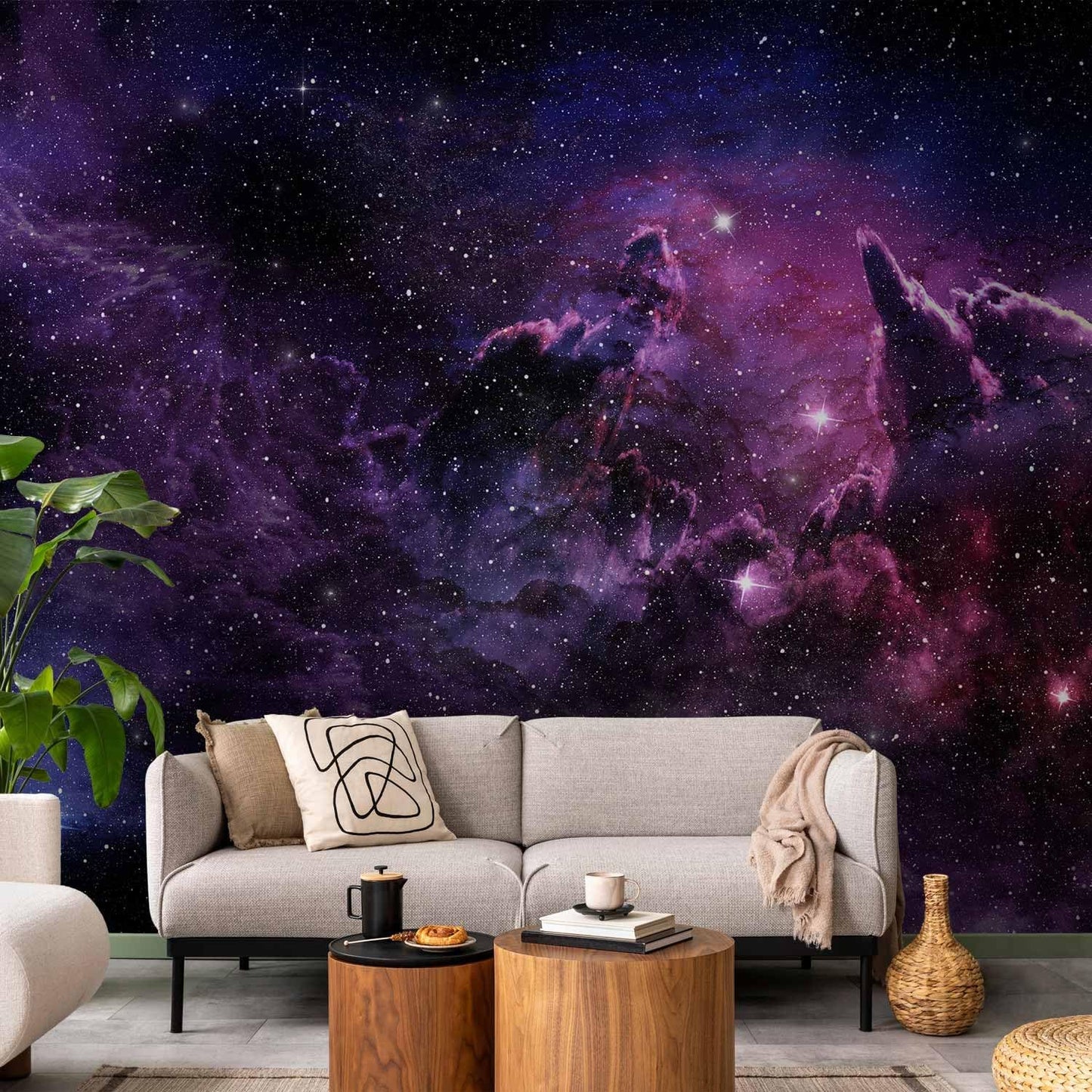 artgeist Wall Mural Cosmos Galaxy 116x83 in - Peel and Stick Self-Adhesive Wallpaper Removable Large Sticker Foil Wall Decor Print Picture Image Design a-C-0022-a-a