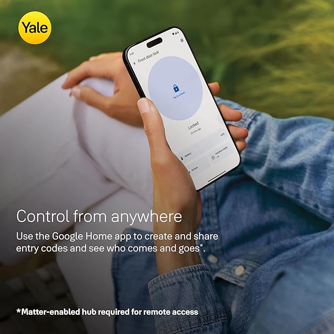 Yale Smart Lock with Matter - Made for Google Home - Snow - YRD510-MT1-SNW