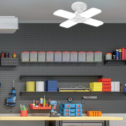 Feit Electric LED Garage Light, Multiple Adjustable Panels, E26 Base, Ideal for Garage, Workshop, Shed, 25,000-Hour Lifetime