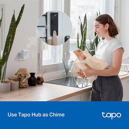 Tapo 2K Wired Smart Video Doorbell - 160° Ultra-Wide View, Person Detection, 2-Way Talk, Ring Call, Night Vision, Subscription-Free Local Storage or Optional Cloud, Compatible with Alexa, D205