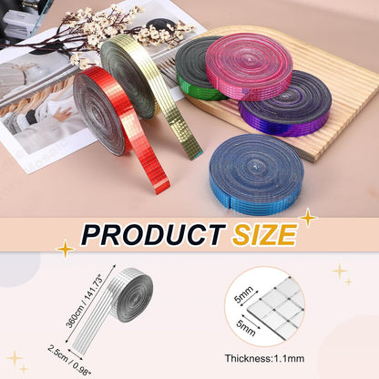 PATIKIL 5x5mm Self Adhesive Mirrors Mosaic Tiles, 3600 Pcs Square Mini Glass Mosaic Disco Tile Sticker for DIY Craft Disco Ball Party Decoration, Silver Tone