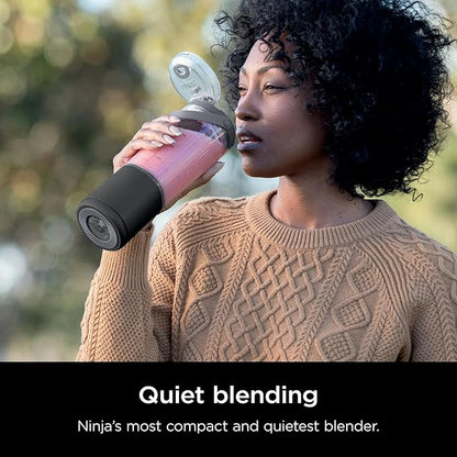 Ninja Blast 16 oz. Personal Portable Blender with Leak Proof Lid and Easy Sip Spout, Perfect for Smoothies, Cordless, USB-C Rechargeable, Dishwasher Safe Parts (Renewed) (Black)