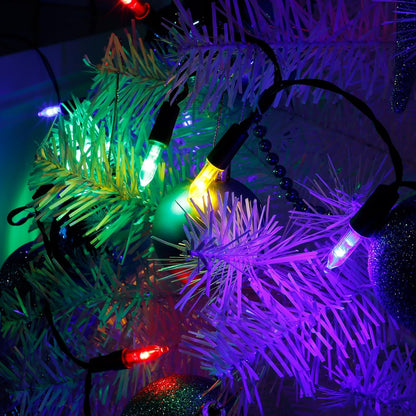 Joliyoou 2 Packs Total 100 LEDs 32ft Multicolored Christmas String Lights, Battery Operated Christmas Mini String Lights with 8 Lighting Modes, Indoor Outdoor LED Xmas Fairy String Lights with Timer