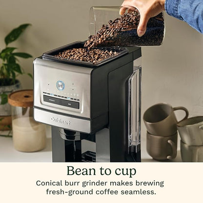 Cuisinart Coffee Maker, Custom Grind and Brew Single Cup Coffee Maker, 6 Cup Sizes, Built-in Stainless Steel Burr Mill, Adjustable Strength, Grind Control and Over Ice Feature, Easy Cleaning, DGB-30