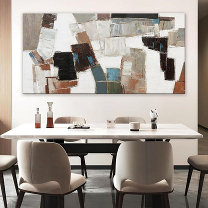 Abstract Wall Art Large Canvas Wall Art Decor Modern Wall Art Decor Minimalist Geometric Line Wall Decor Artwork for Walls Textured Wall Art Prints For Room Living Room Bedroom Office Wall Decor 29"X58"