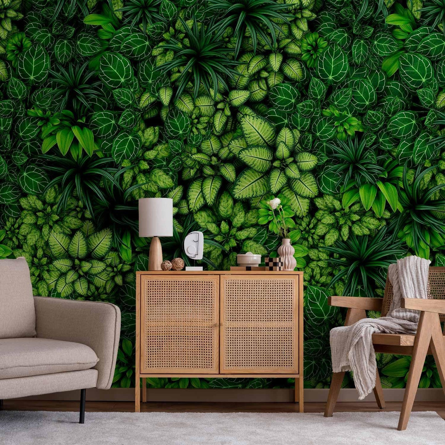 artgeist Wall Mural Plants 138x101 in - XXL Non-Woven Wallpaper Fleece Wall Decor Photo Print Picture Image Design Nature Botanics Tropical Leaves b-B-0601-a-a
