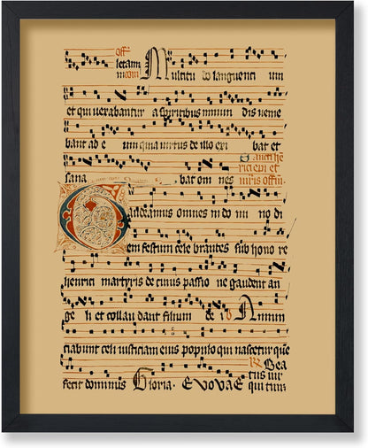 Poster Master Vintage Hymnal Poster - Retro Music Print - Gift for Artist, Friend - Graduale Aboense, Gregorian Chant Manuscript, Score - Wall Decor for Living Room, Bedroom, 24x32 Unframed Wall Art