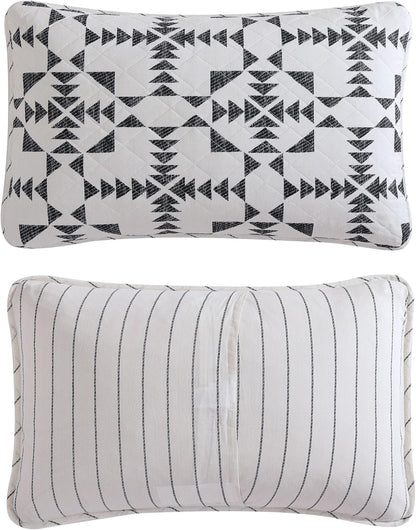 Eddie Bauer - King Quilt Set, Reversible Cotton Bedding with Matching Shams, Luxurious Bedding Set (Arrowhead Charcoal, King)