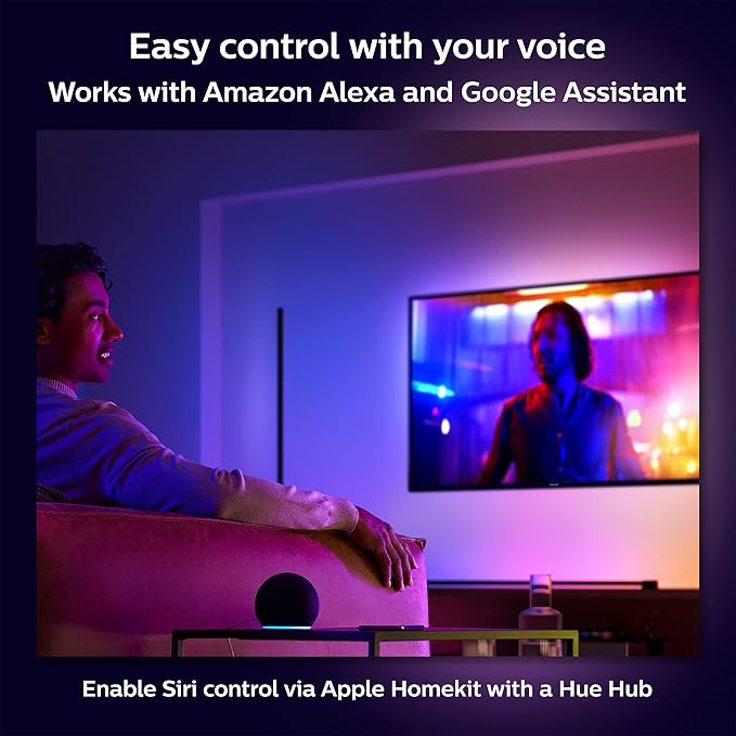 Philips Hue (1) Bridge with (1) Signe Table Lamp - White and Color Ambiance Smart Color-Changing Light - Control with App - Compatible with Alexa, Google Assistant, Apple Homekit, matter