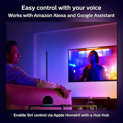 Philips Hue (1) Bridge with (1) Signe Table Lamp - White and Color Ambiance Smart Color-Changing Light - Control with App - Compatible with Alexa, Google Assistant, Apple Homekit, matter
