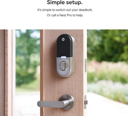 Google Nest x Yale Lock - Tamper-Proof Smart Lock for Keyless Entry - Keypad Deadbolt Lock for Front Door - Oil Rubbed Bronze