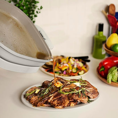 bella Make & Take XL Electric Skillet, Fits-anywhere™ kitchenware, EverGood™ Ceramic Coating, Adjustable Temperature & Dishwasher-Safe Tempered Glass Lid, Cast Aluminum Base, 1200 Watt, Oatmilk