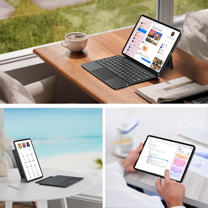 Detachable Keyboard Case for Apple iPad Pro 11 inch (M4) 2024: Wireless Backlit Keyboard with Trackpad, Magnetic Protective Cover