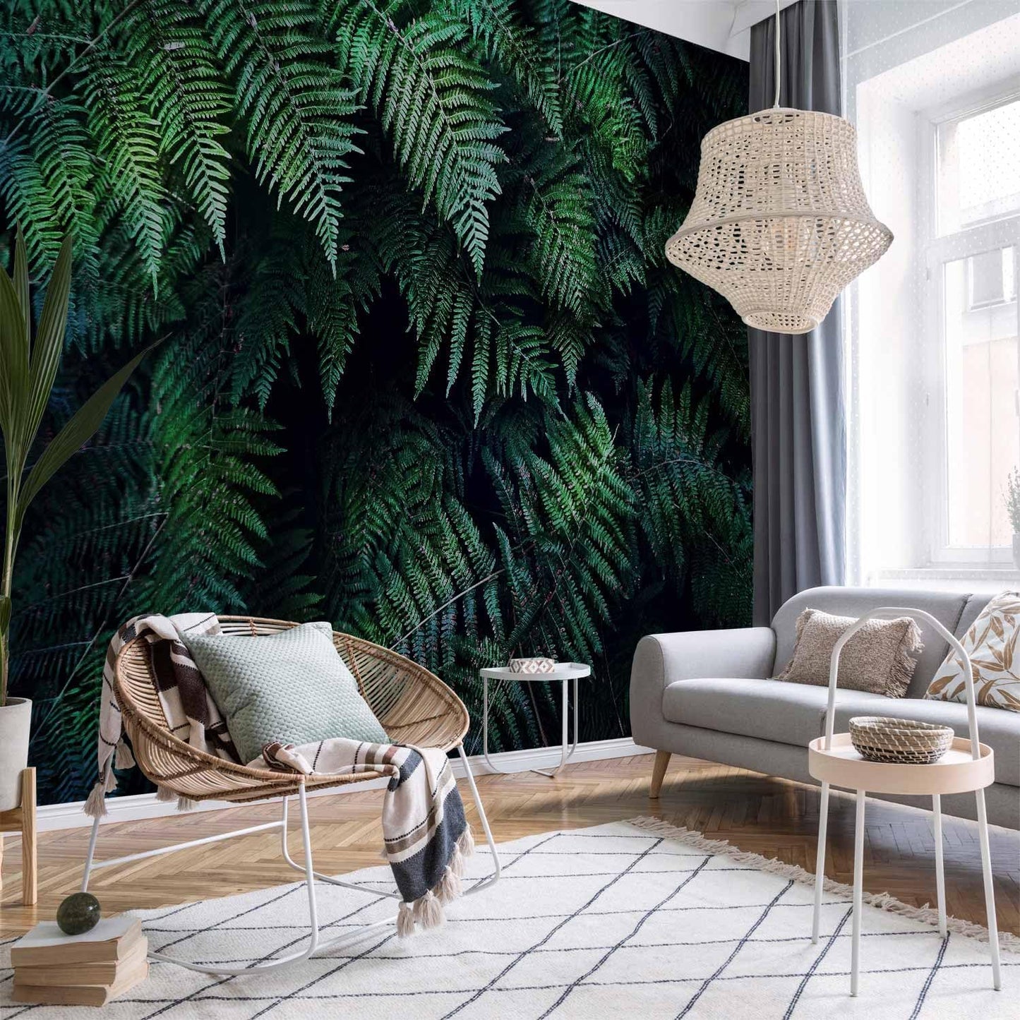 artgeist Wall Mural 3D Effect 116x83 in - XXL Peel and Stick Self-Adhesive Wallpaper Removable Large Sticker Foil Wall Decor Print Picture Image Design - Tropical Leaves b-C-0564-a-a