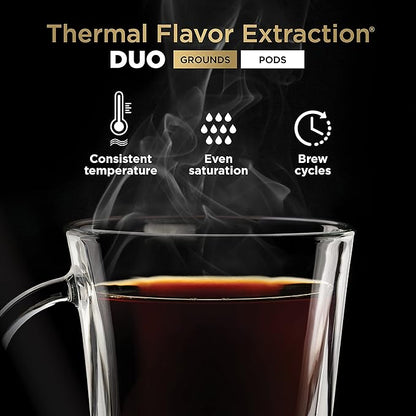 Ninja Hot and Iced Coffee Maker, Single Serve Coffee Maker and Drip Coffee Machine, DualBrew Pro Specialty 12-Cup with K-Cup Combo, Includes Permanent Filter, CFP307