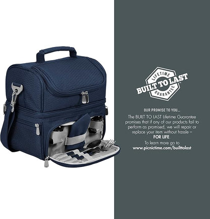 PICNIC TIME NFL unisex-adult NFL Pranzo Lunch Bag, Insulated Lunch Box with Picnic Set, Lunch Cooler Bag