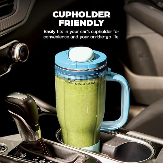 Ninja BlendBOSS | Personal Smoothie Blender and Tumbler | 26oz Travel Tumbler w/Leakproof Lid & Intergrated Chug Spout | AutoIQ Technololgy | 1200 Peak Watt | Blue Rasberry | DB301BLBRN | (NEW)
