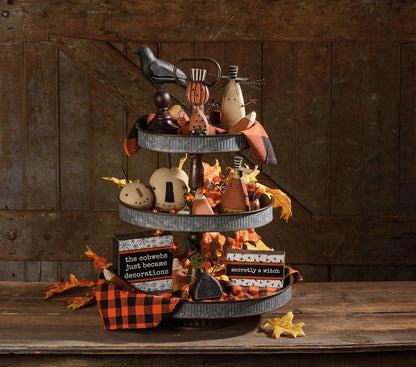 Primitives by Kathy Jack Decorative Chunky Sitter Great for Halloween and Fall Decorations, 4"x6.75"x1", Multicolor