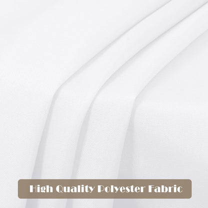 sancua 10 Pack White Tablecloth 60 x 84 Inch, Rectangle Table Cloth for 4ft Tables - Stain and Wrinkle Resistant Washable Polyester Table Cover for Dining Wedding Banquet Party Buffet Restaurant