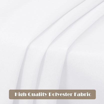 sancua 4 Pack White Tablecloth 60 x 84 Inch, Rectangle Table Cloth for 4ft Tables - Stain and Wrinkle Resistant Washable Polyester Table Cover for Dining Wedding Banquet Party Buffet Restaurant