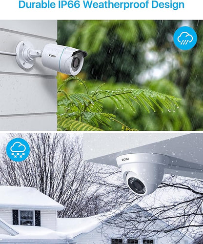 ZOSI 1080p 16 Channel Security Camera System Outdoor with AI Human Vehicle Detect, 12 x 2MP Weatherproof Surveillance CCTV Bullet Dome Camera, H.265+ DVR, 2TB HDD, 80ft Night Vision, 90° View Angle