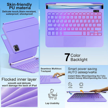 Keyboard Case for iPad Air 13 inch (M3 2025/M2, 2024),iPad Pro 12.9 inch (3/4/5/6th Gen)，Magic-Style Magnetic – Floating Cantilever Stand – Backlit Keyboard Case with Multi-Touch Trackpad
