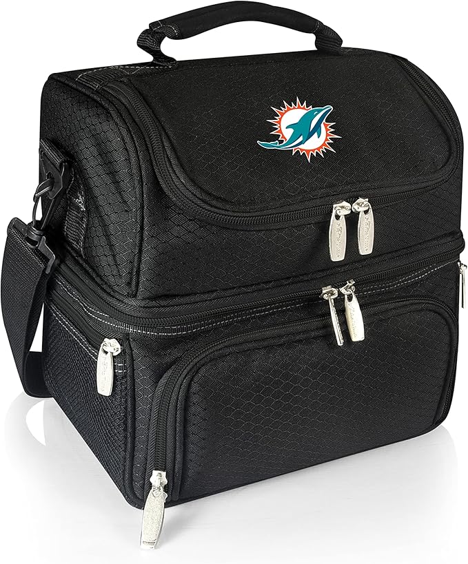 PICNIC TIME NFL unisex-adult NFL Pranzo Lunch Bag, Insulated Lunch Box with Picnic Set, Lunch Cooler Bag