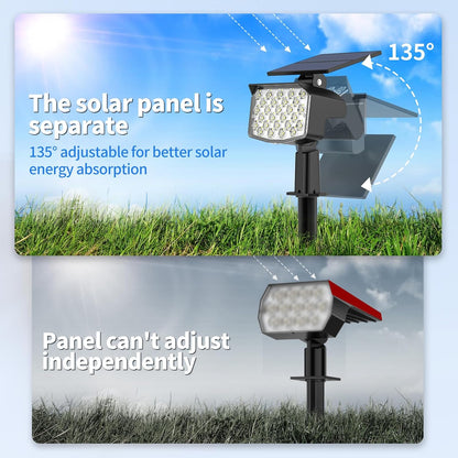 WELALO Solar Spot Lights Outdoor, 6 Pack/3 Modes Solar Landscape Spotlights, Adjustable Solar Powered Security Lights, IP65 Waterproof Wall Lights Solar Lights Outdoor for Walkway/Yard/Garden/Driveway