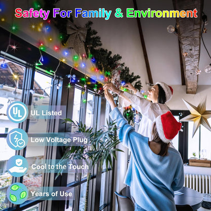 666 LED 66FT Christmas Lights with 148 Drops, 12 Modes Dimmable Multicolor Outdoor Hanging Lights with Timer Memory, Waterproof Curtain Lights for Home Bedroom Indoor Tree Window Roof Fence Wedding