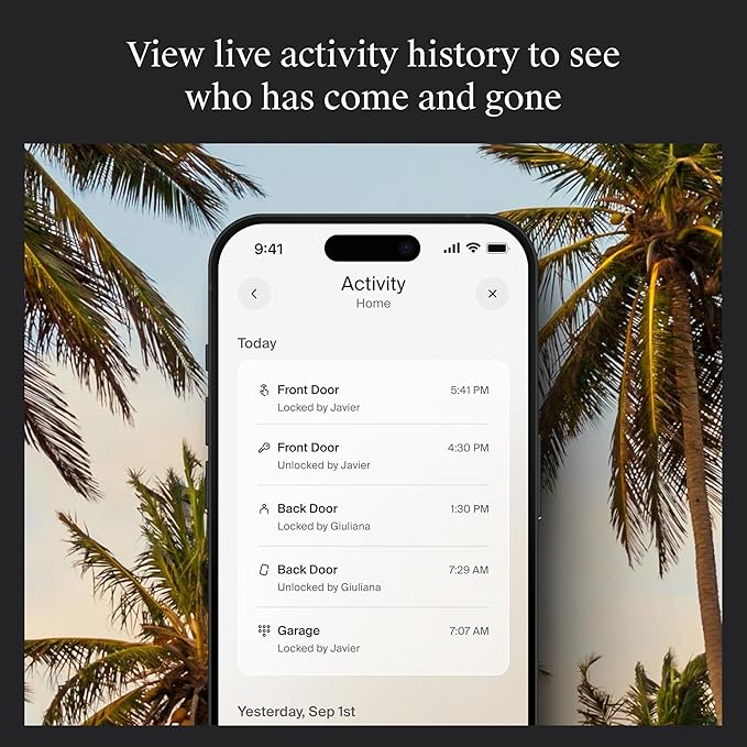 Level Lock+ WiFi Deadbolt Smart Lock - World's Smallest Smart Lock Plus Apple Home Key - Lock/Unlock Anywhere - Level App for iOS & Android - Works with Apple, Alexa, Google (Matte Black)