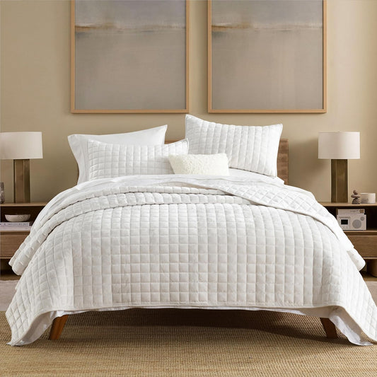 Secgo California King Comforter Set for Bed - 100% Cotton Cal King Size, Black Bedspreads (120 * 110 Inch) with 2 Pillow Shams, Patchwork Reversible Lightweight Bedding