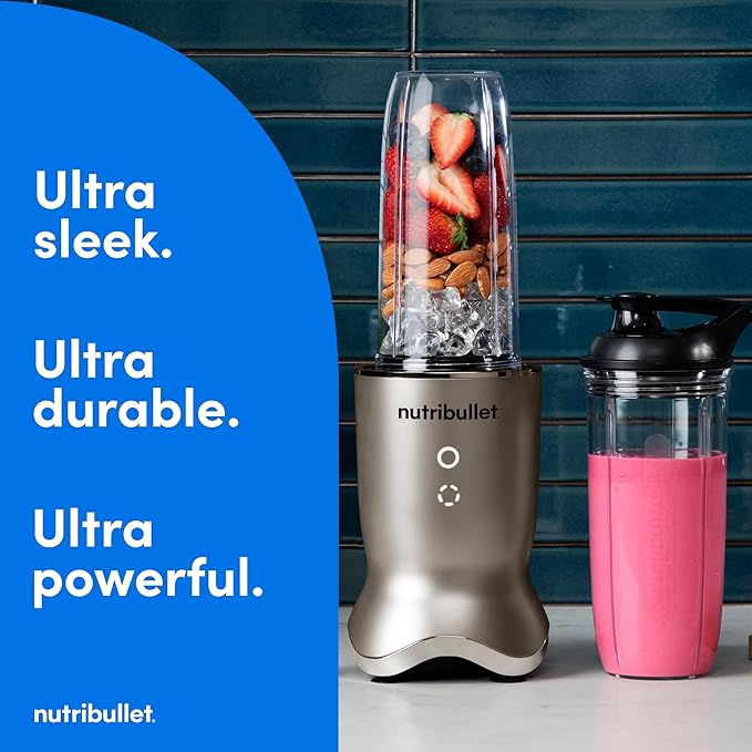 nutribullet Ultra Personal Blender NB50500SS, 32 oz, Stainless Steel (Renewed)