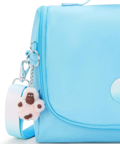 Kipling New Kichirou Metallic Lunch Bag Sea Blue Met