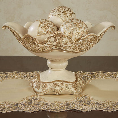 Floressa Decorative Centerpiece Bowl and Orbs Set of Four